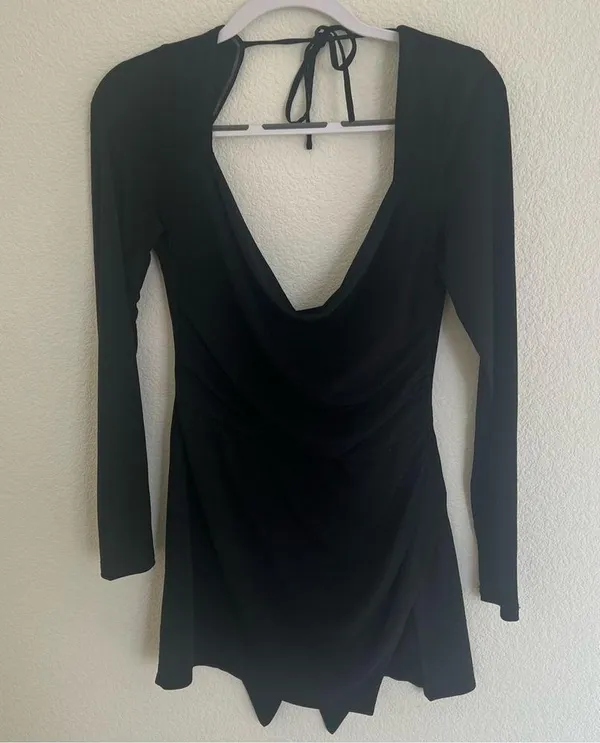 Tiger Mist | Joslin Long Sleeve Mini Dress Slit - Image 5