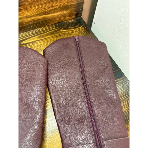A‎ New Day Red/Brown Heeled Boots Size 8 - Image 4