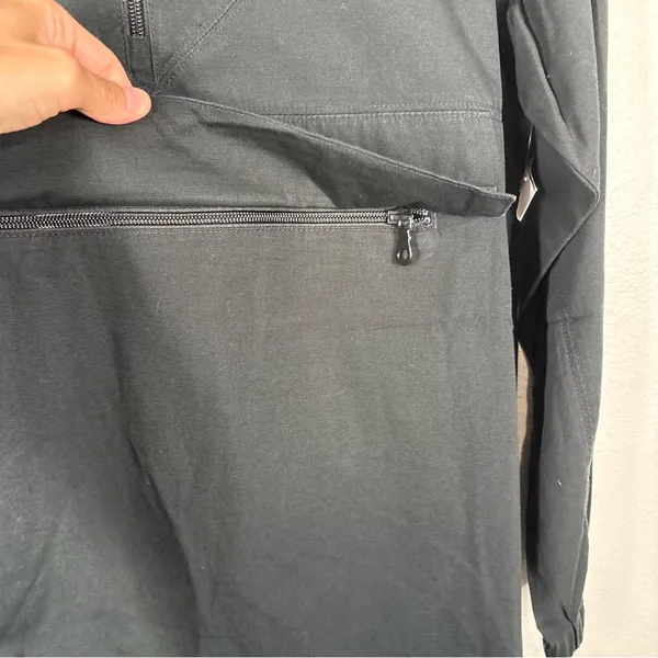 Aerie Offline Black Quarter Zip Anorak Jacket Size Small Petite Utility - Image 6