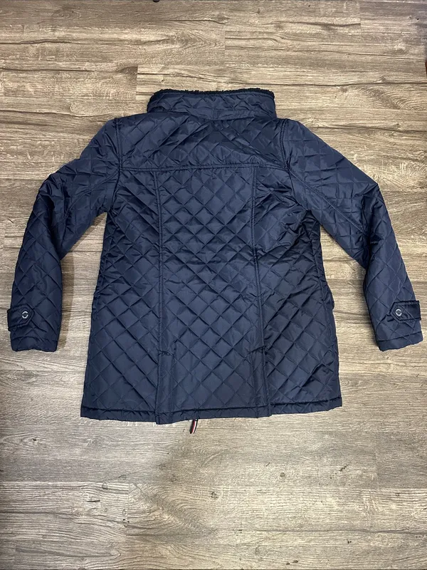 Tommy Hilfiger Women’s Navy Quilted Jacket Sherpa Lined Size S - Image 13