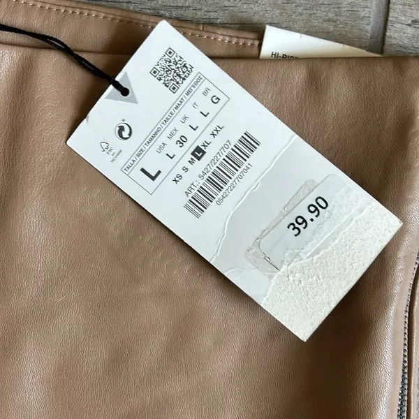 Zara faux leather pants - Image 3