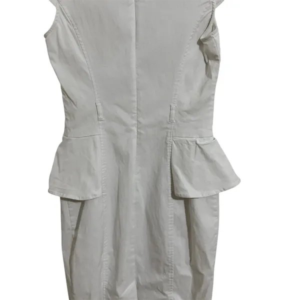 S106 XOXO White Midi Peplum Dress - Image 5