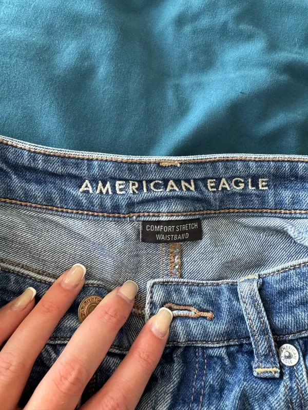 American Eagle Jean Shorts High-Rise Distressed - Image 7