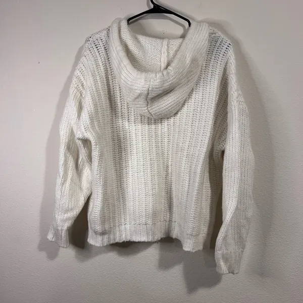 Aerie Soft Cream Cable Knit Sweater - Image 4