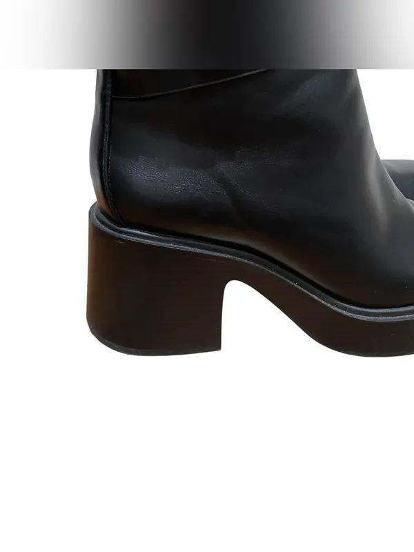 Chinese Laundry Adriel Black Gold Buckle Platform Ankle Boots Women Size 7.5 - Image 2