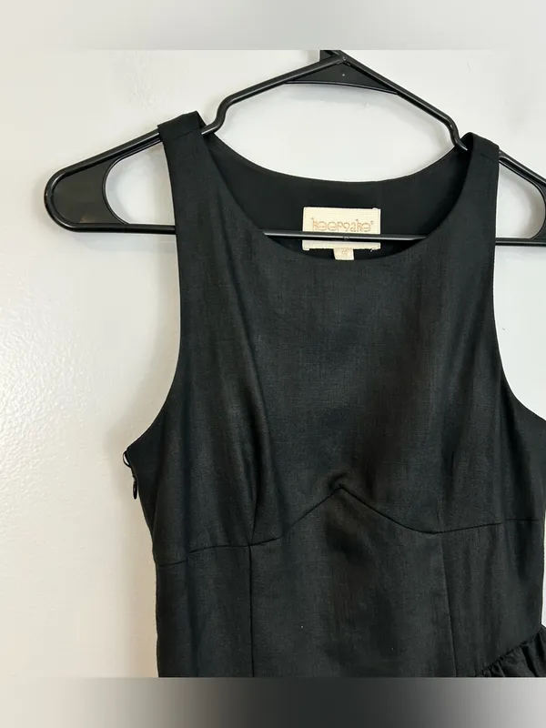 KEEPSAKE Black Sleeveless Asymetrical Ruffle Tulle Mini Party Dress Size XS - Image 4