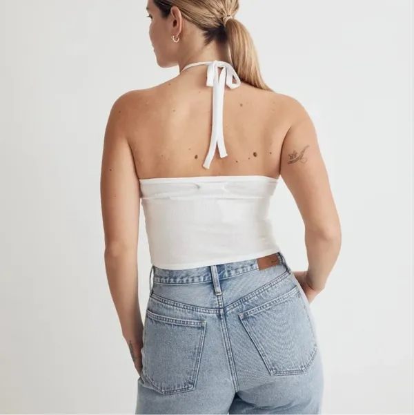 Madewell Supima Rib Halter Tank Top - Image 2