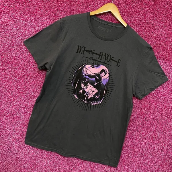 Death Note Light Yagami vs L in Ryuks Apple Anime Tee L - Image 3