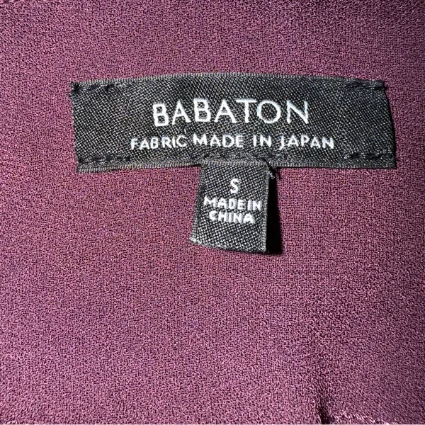 Aritzia Babaton Rodrigo Burgundy Off The‎ Shoulder 3/4 Sleeve Top Sz S - Image 3