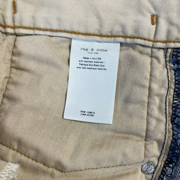 rag & bone Engineer High Rise Straight Jeans Size 26 Dark Indigo - Image 11