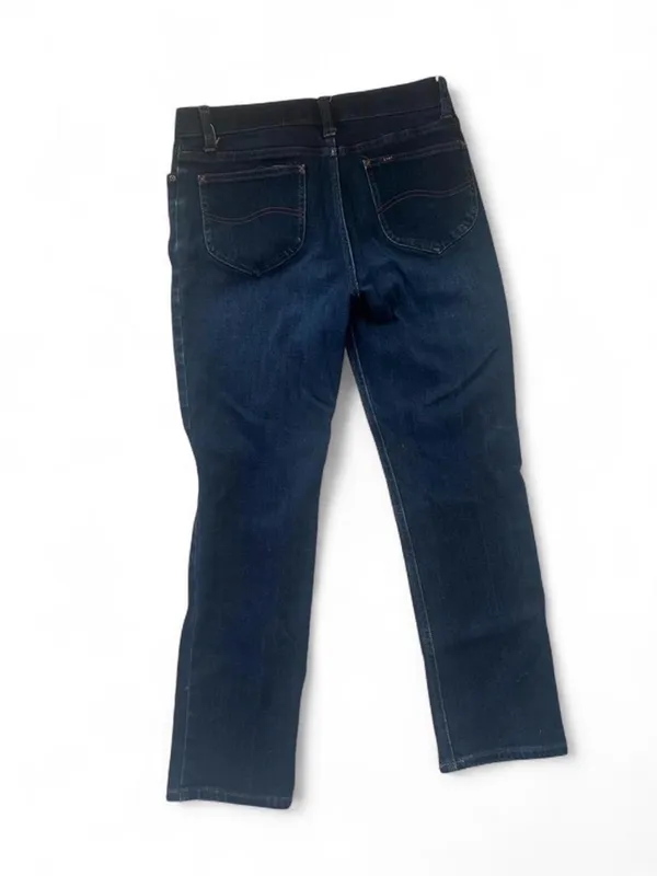 Lee slim fit straight leg mid rise dark wash jeans - Image 4