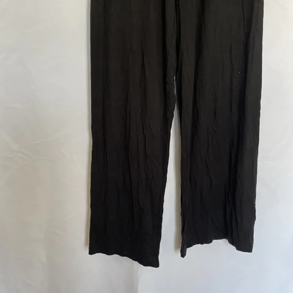 Victoria's‎ Secret Black Wide-Leg Pants With Elastic Waistband & V Logo size XS - Image 3