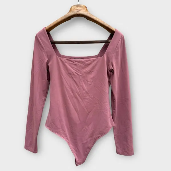 Square-neck Long-Sleeve Bodysuit - Image 2