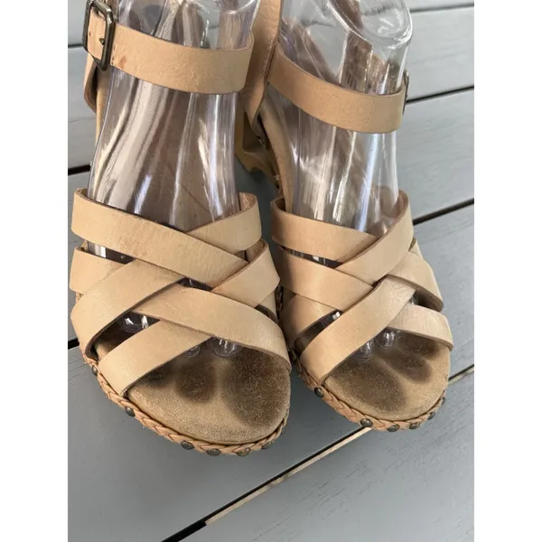 Dansko Tinsley Tan Nude Leather Strappy Clog Sandals Women Size 40 US 9 - Image 7