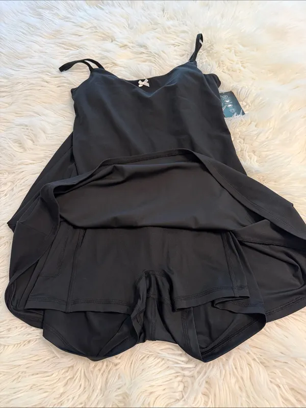 GILY HICKS Black Active Dress with Thin Straps adjustable brand new size L - Image 6