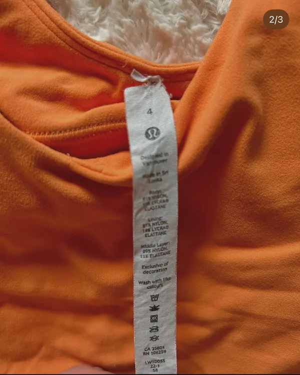 Orange Lululemon Tank Align - Image 2