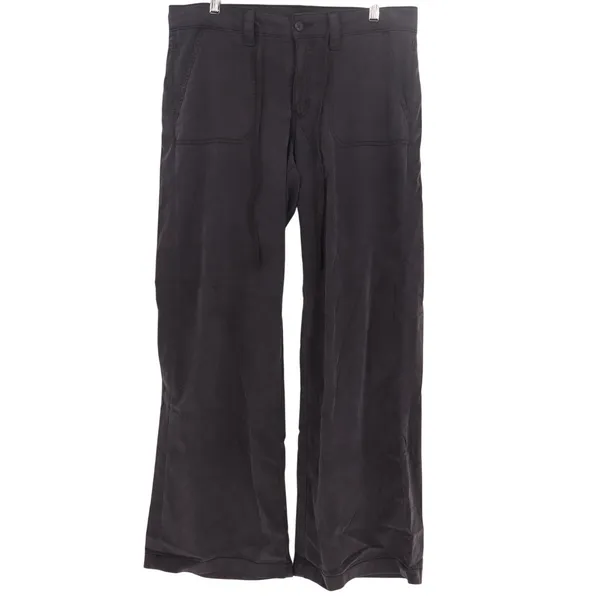 American Eagle Outfitters Baggy Utility Pants Womens 6 Black Stretch Wide Leg - Image 2