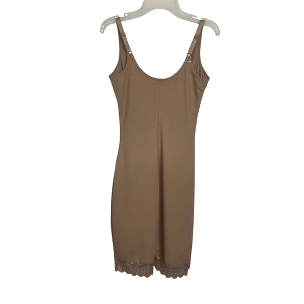 NWT JoyShaper Beige Open Bust Shapewear Lace Slip Dress Medium - Image 3