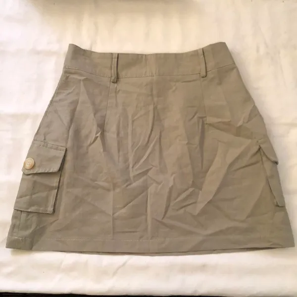 Mint green khaki cargo mini skirt with pockets Measurement in pics - Image 5