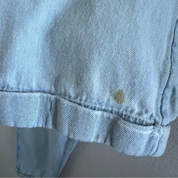 American Eagle Pull On Paperbag Chambray Pants 100% Cotton Small - Image 5