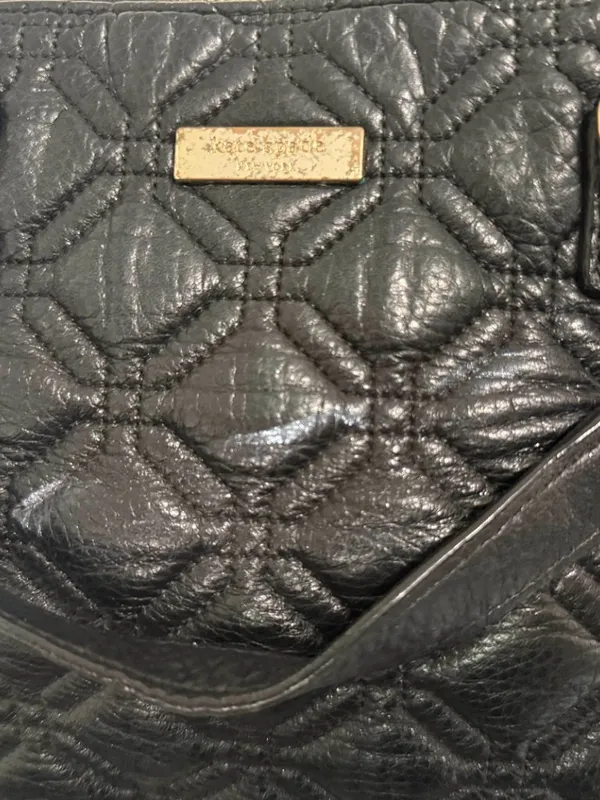 Kate Spade Small Rachelle Astor Court Quilted Satchel Black 100% Leather Purse - Image 6