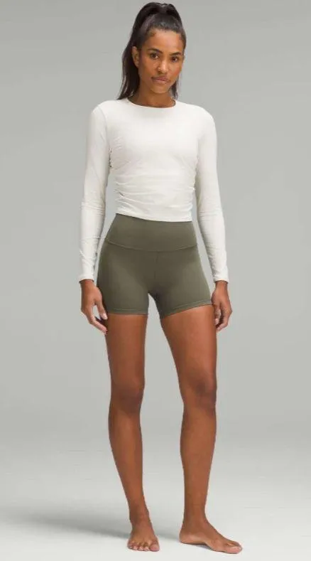 NWT Lululemon Align High Rise Short 4” Army Green Women’s Shorts Size 10 - Image 3