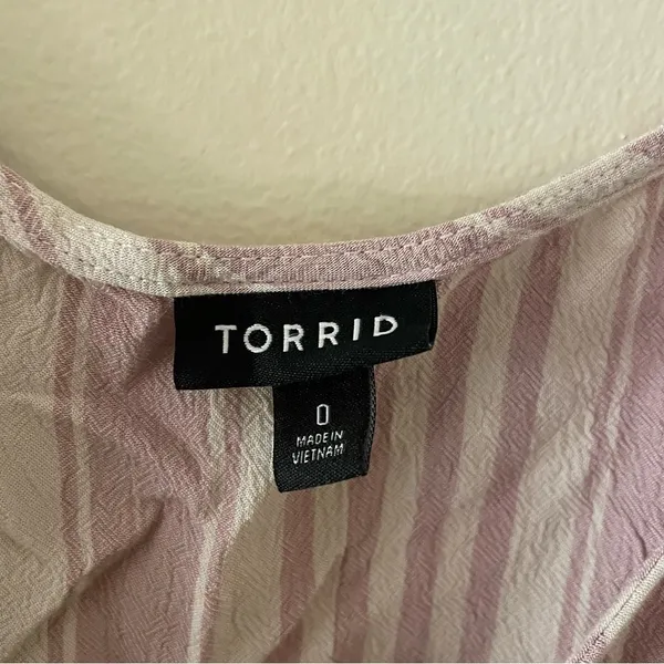Torrid rayon pink and white striped strap top summer comfortable‎ casual shirt - Image 3