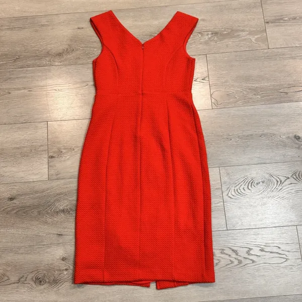 Anthropologie Maeve Button Down Quilted Red Dress‎ Size XS Xsmall Petite Women - Image 5