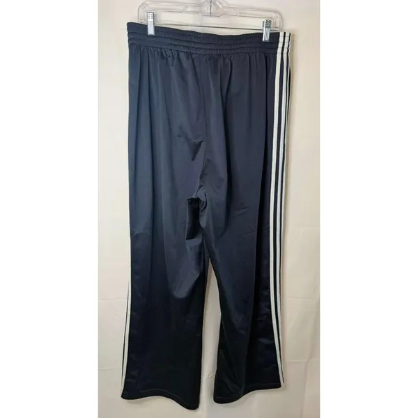 Adidas Baggy 3 Stripes Track Pants in Navy Blue Wide Leg Women's sz. XL - Image 2