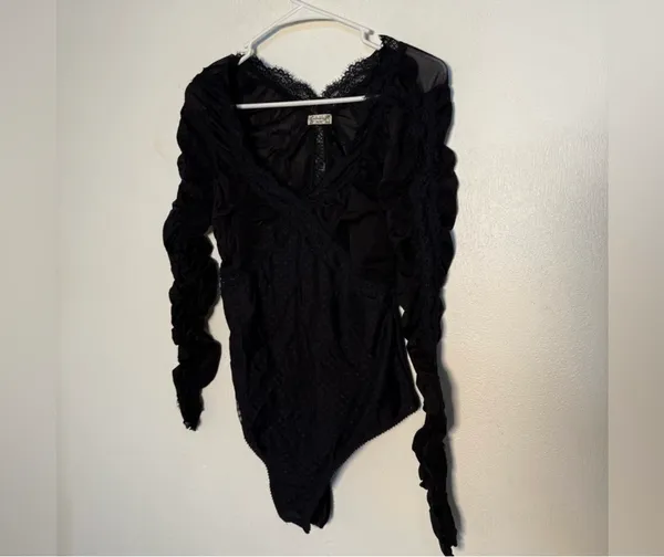 Free People Bodysuit Intimately Black - Image 5