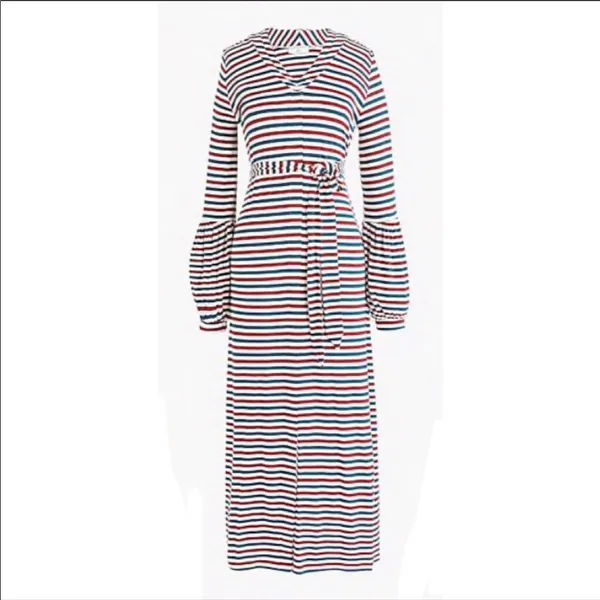 NWT Universal Standard Fir J.Crew Striped Dress Midi Medium - Image 6