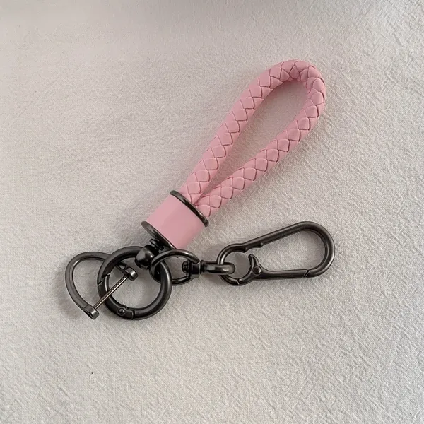 Car Keychain Carabiner Keychain for Men Women Braided Rope Bag Charm Key Rings - Image 3