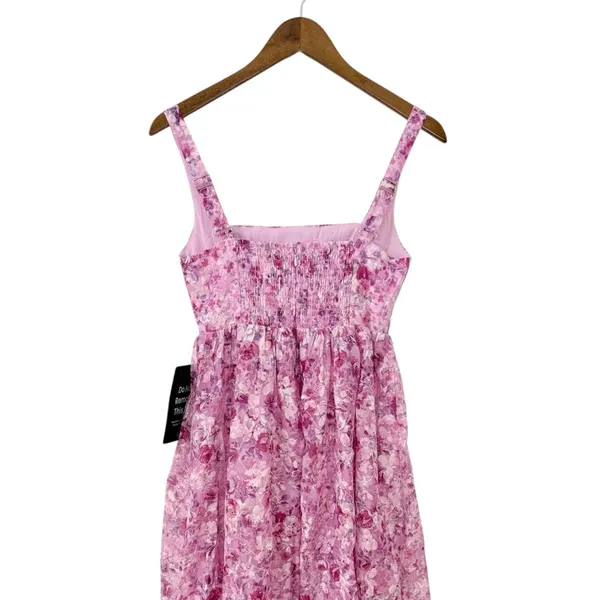 Lulus Colwyn Light Magenta Floral Jacquard Bustier Midi Dress size L NWT - Image 5