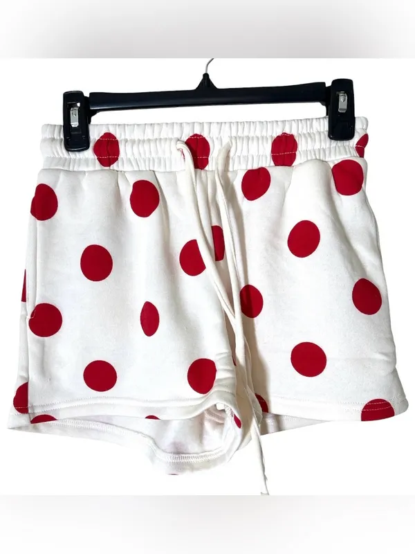 Polka Dot 2 Piece Set – Zenana Fleece Pullover & Shorts - Image 7