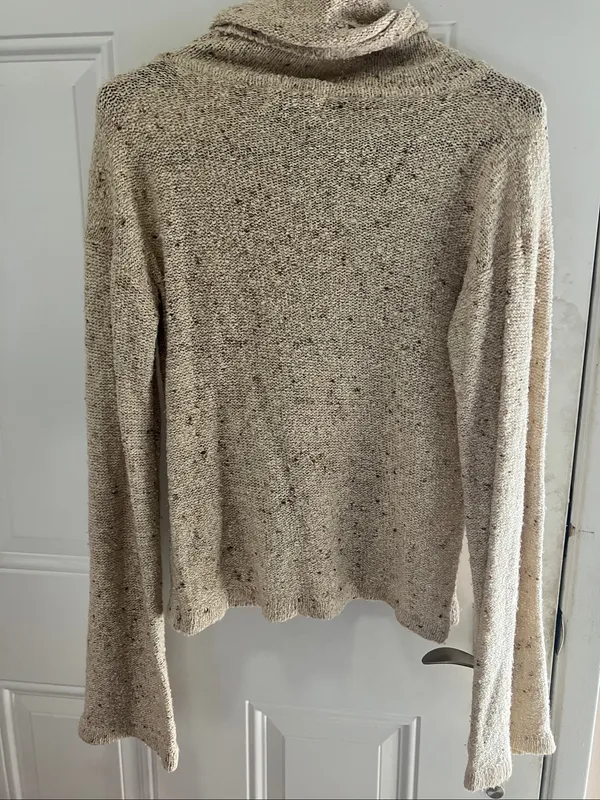 Women's Gerard Martin Vintage Cream Marled Knit Sweater - Medium - Image 7