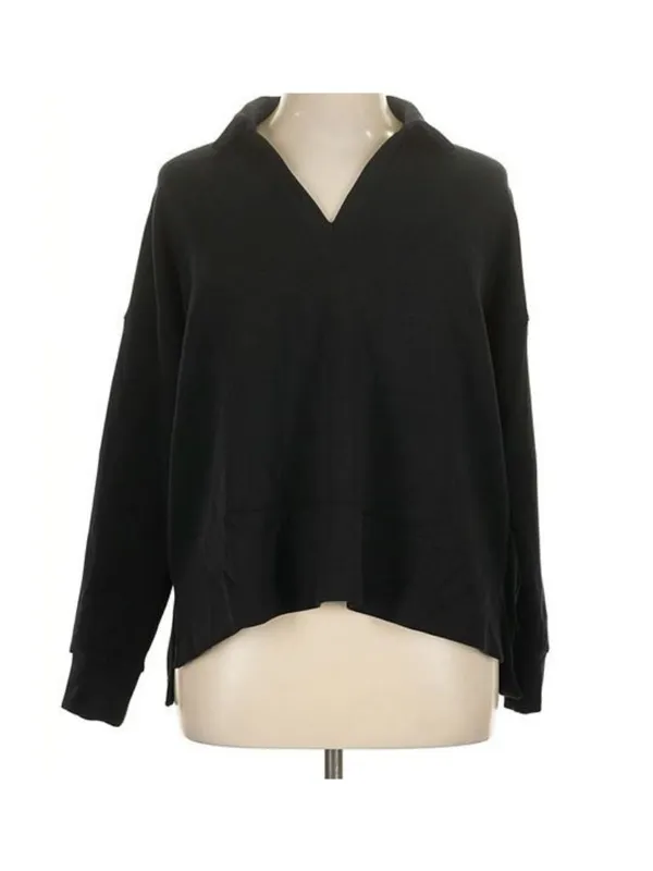 Spanx Black Air Essentials Polo Long Sleeve Top plus size 1X 50777r - Image 11