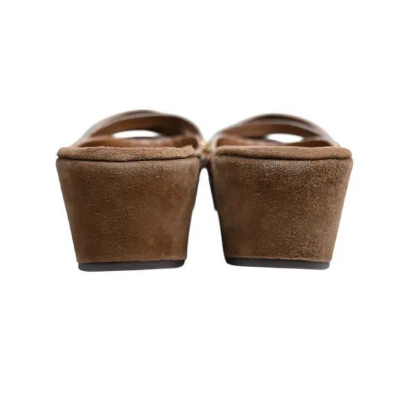 Azura Women's EU 41 Stylish Wedge Suede Leather Sandals Jeweled Studded - Image 6