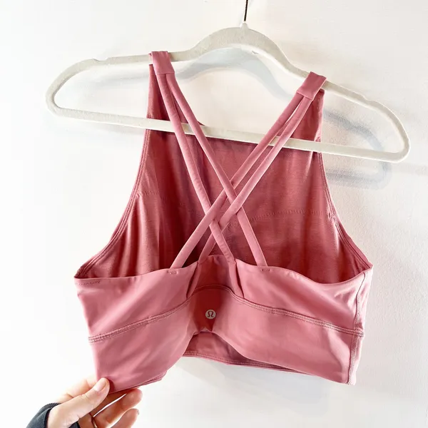 Lululemon Energy Bra High Neck Long Line Tough Brier Rose Pink 12 - Image 4