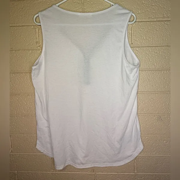 Fashion White Sleeveless Top with Zipper Detail - Image 2