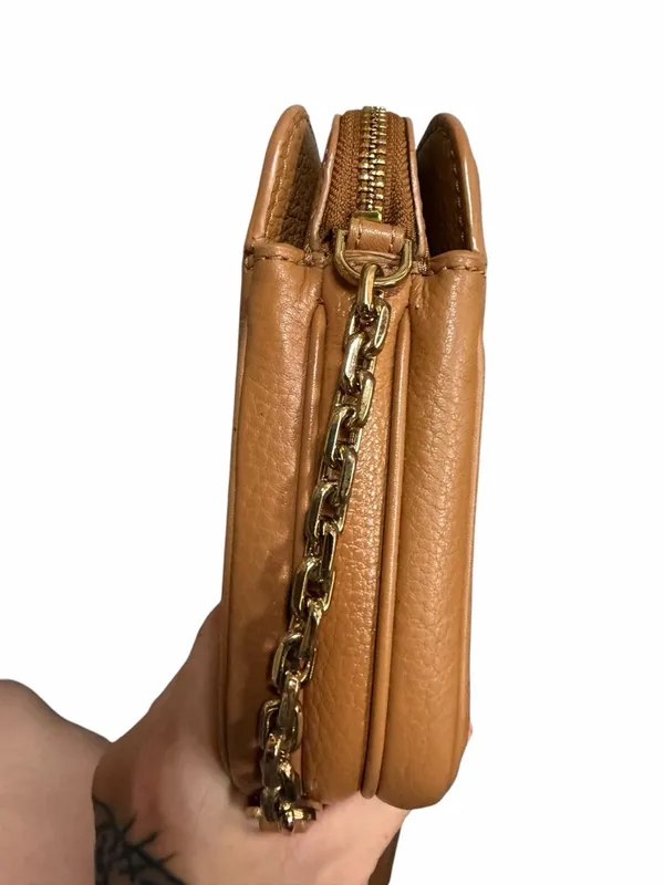 Tory Burch Ivy Crossbody Bag Brown Pebbled Leather - Image 6