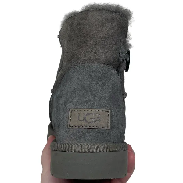 UGG Bailey Button Charcoal Grey Suede Boots Women’s Size 11 - Image 15