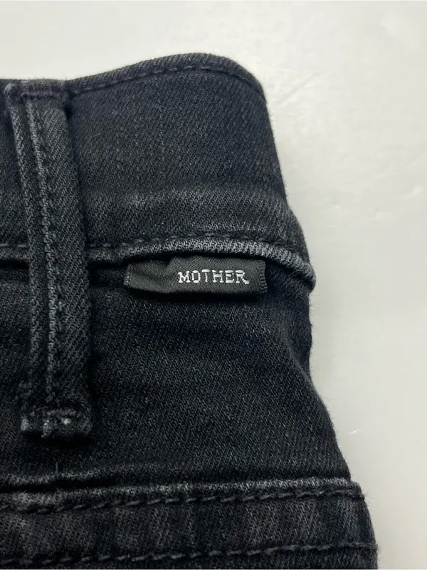 Mother The Hustler‎ Ankle Fray Women's 28 Black Not Guilty Bootcut Denim Jean - Image 7