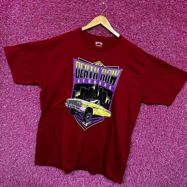 Death Row Records Hip Hop Tshirt size Red Tee 2X - Image 3