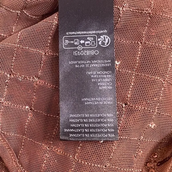 NWT!! Anthropologie PILCRO Turtleneck Sequin Top Shirt Bronze Party Glam X-Small - Image 13