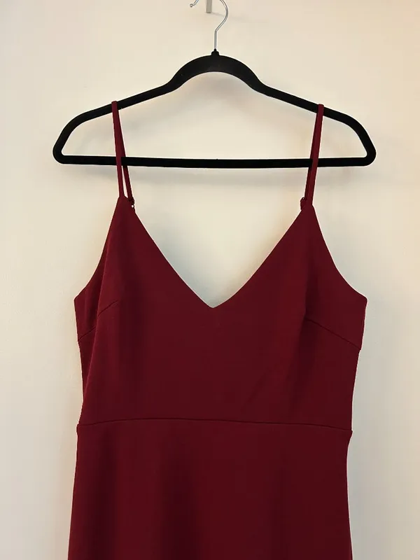 Lulus Infinite Glory Wine Red Maxi Dress Wedding Party Cocktail Size M NWT - Image 6