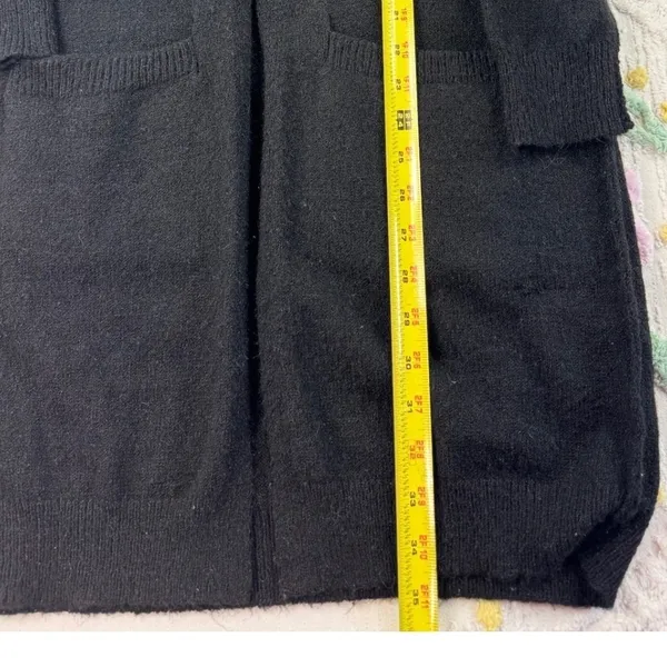 by Anthropologie Black Open Front Cardigan Sweater Knit‎ Cozy Small S - Image 9