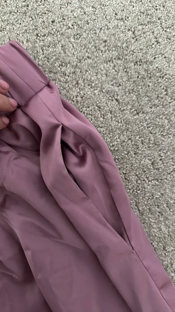 Satin Pants Purple Size M - Image 2