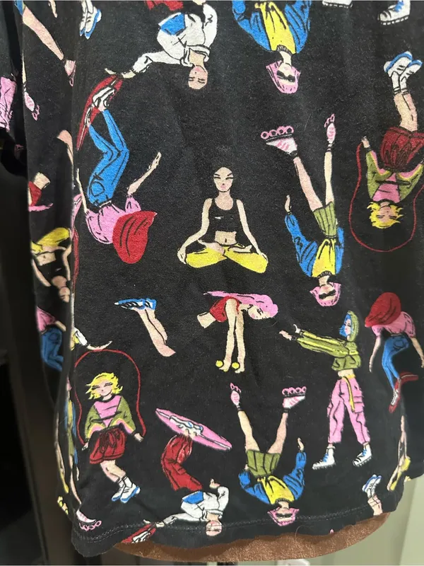 Zara Active Girl Cartoon Print Boxy Tee – Size Small - Image 9