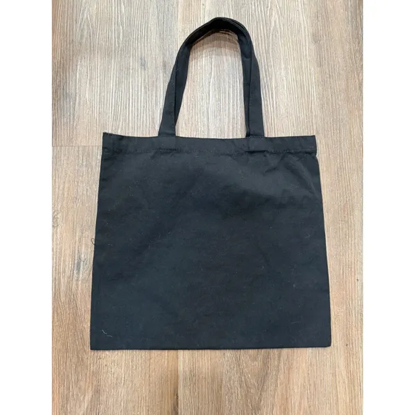 Reformation Black Canvas Tote Bag‎ Reusable Shopping Bag Minimalist - Image 4