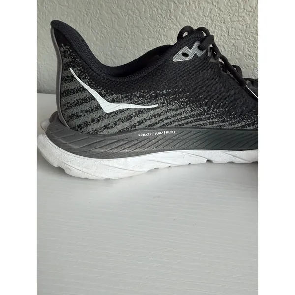 HOKA One One Mach 5 Women's Size 9.5 Black White Running Shoes 1127894 - Image 7